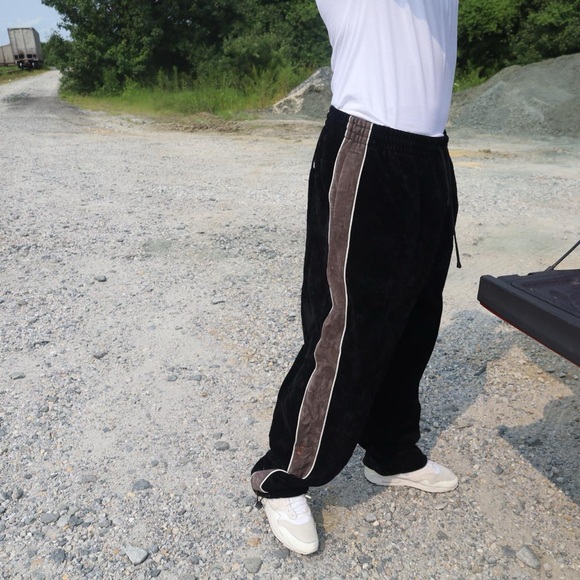 Men's Black and Gray Track Pants - Picture 4 of 8